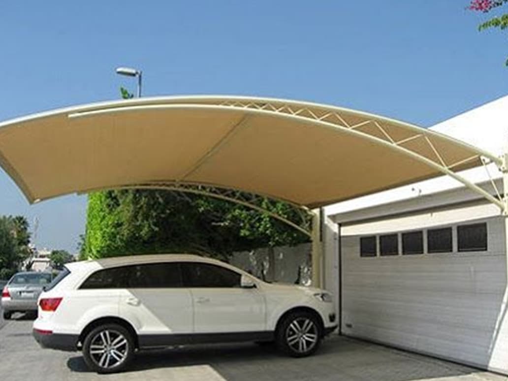 Parking shade structures UAE — car park canopies