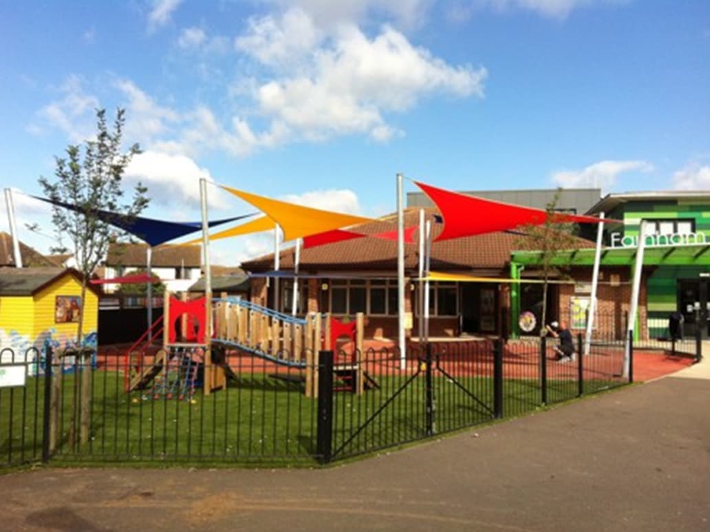Play area shade structures UAE — playground canopies for children