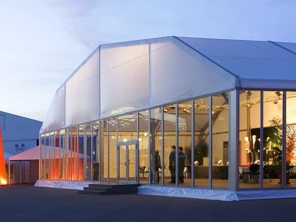 Night Lighting and Setup for Event Tent